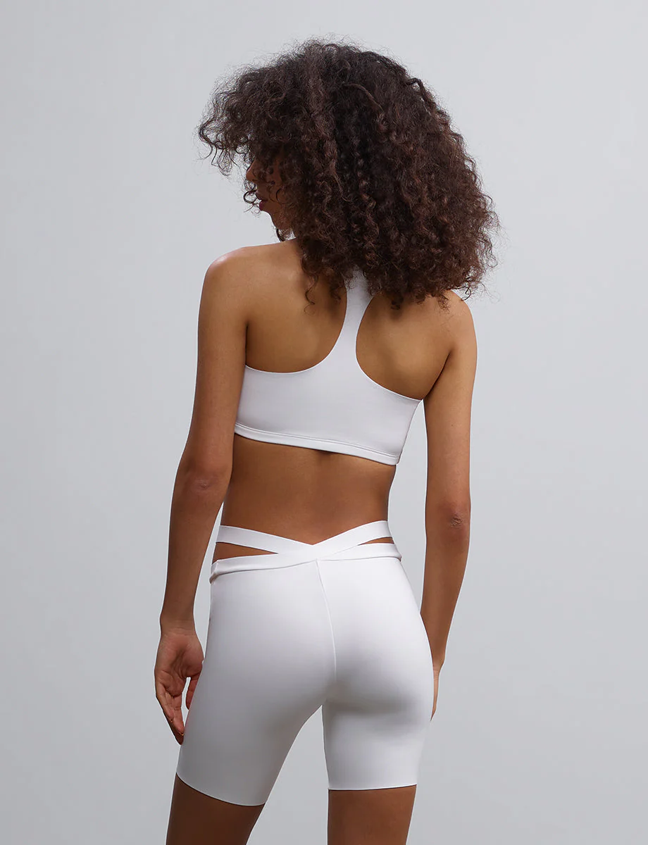 Neoprene Banded Bikeshort | White - Image 3